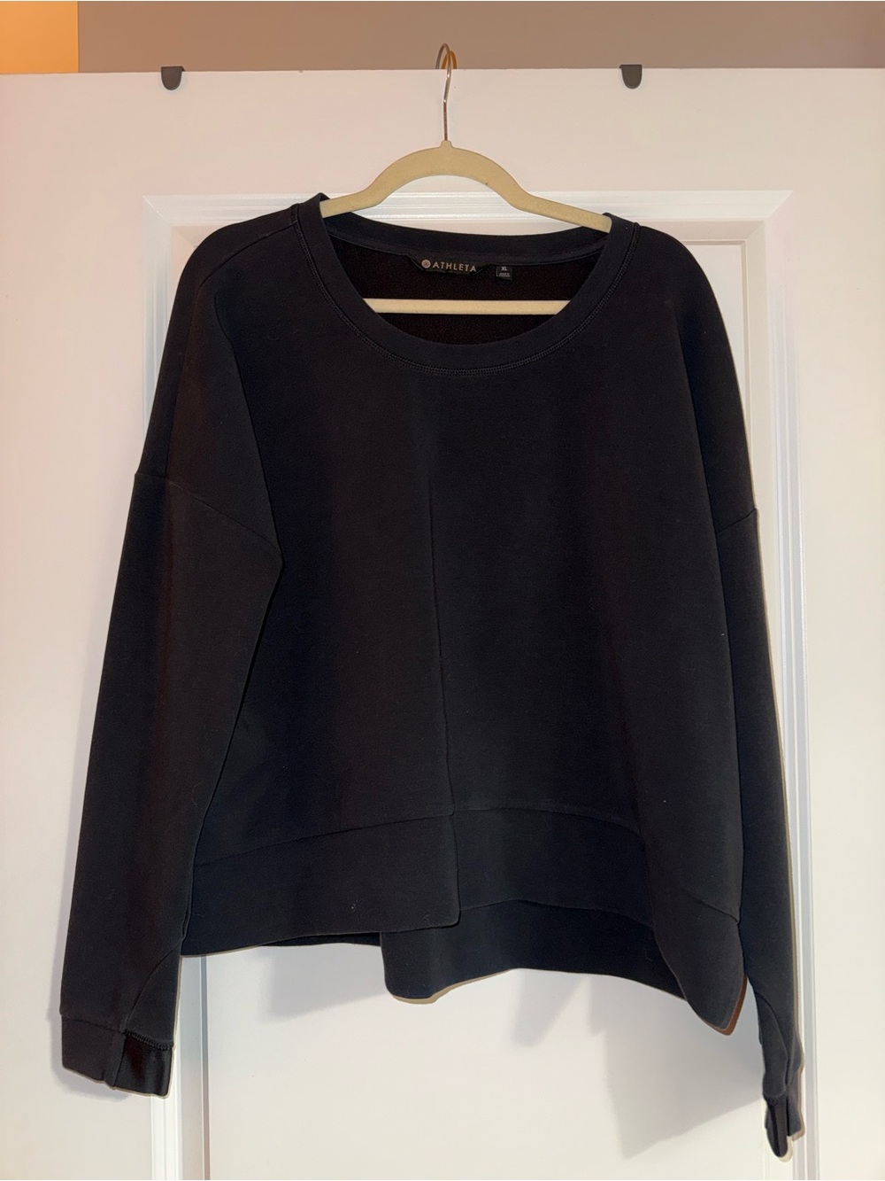 Athleta Black Relaxed Crewneck Sweatshirt